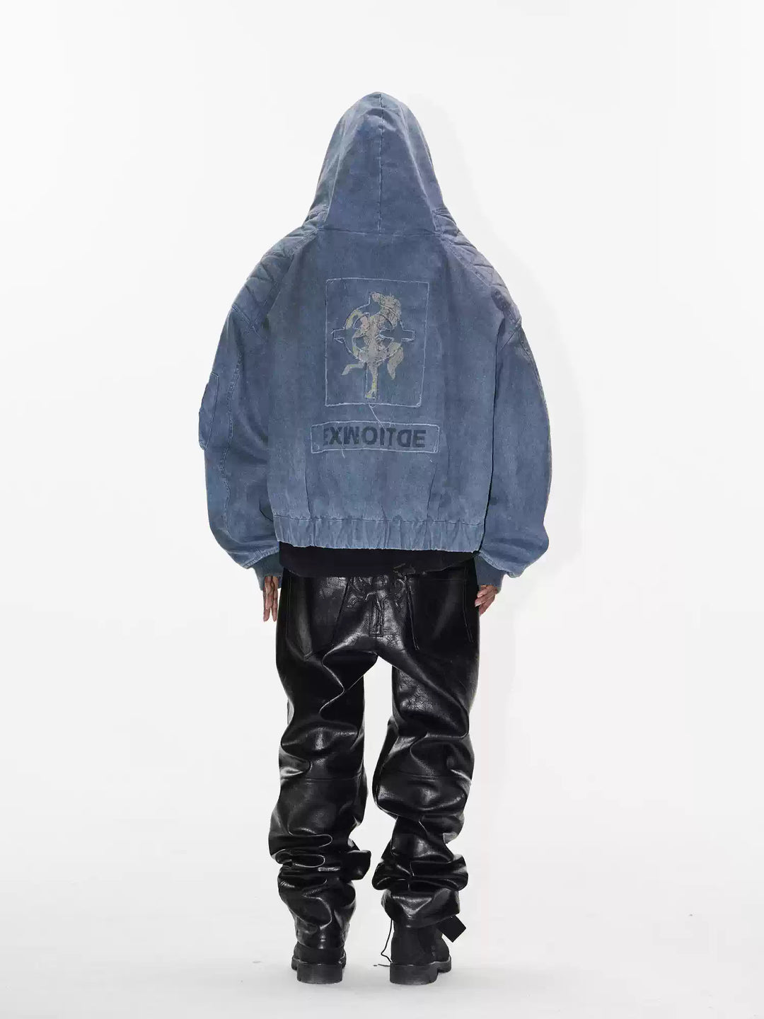 BLIND NO PLAN Washed Distressed MA-1 Work Jacket | Face 3 Face