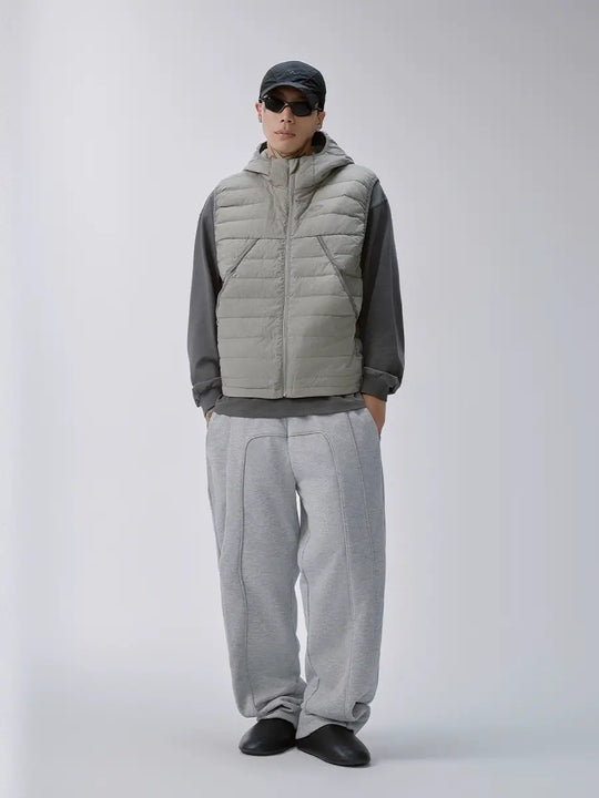 F2CE Lightweight Hooded Outdoor Down Vest | Face 3 Face