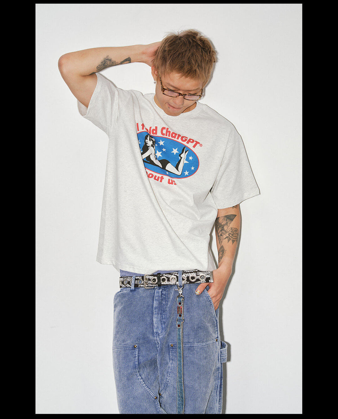 NOVACAM American Girl Graphic Print Short Sleeve Tee | Face 3 Face