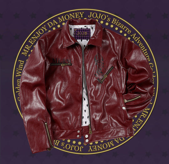 MEDM × JOJO PU Leather Biker Jacket | Face 3 Face