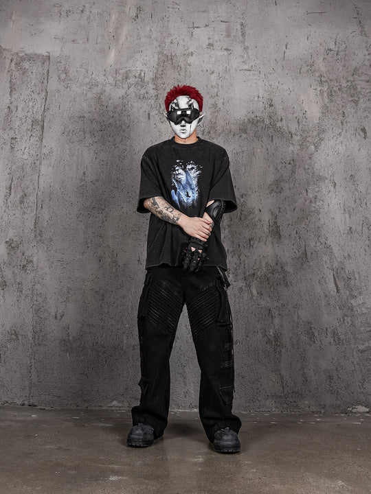 UNDERWATER Vintage Washed Destroyed Print Tee | Face 3 Face