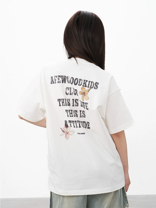 AFGK Ring Floral Logo Broken Print Tee | Face 3 Face