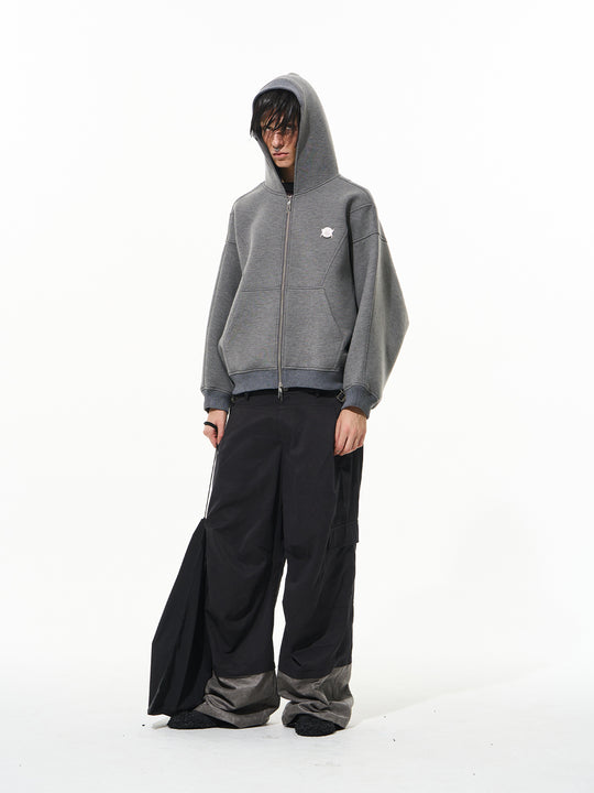 BLIND NO PLAN 3D Reconstructed Inverted Sleeves Zip-Up Hoodie | Face 3 Face