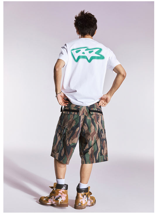 Remedy Flame Camouflage Work Cargo Shorts | Face 3 Face