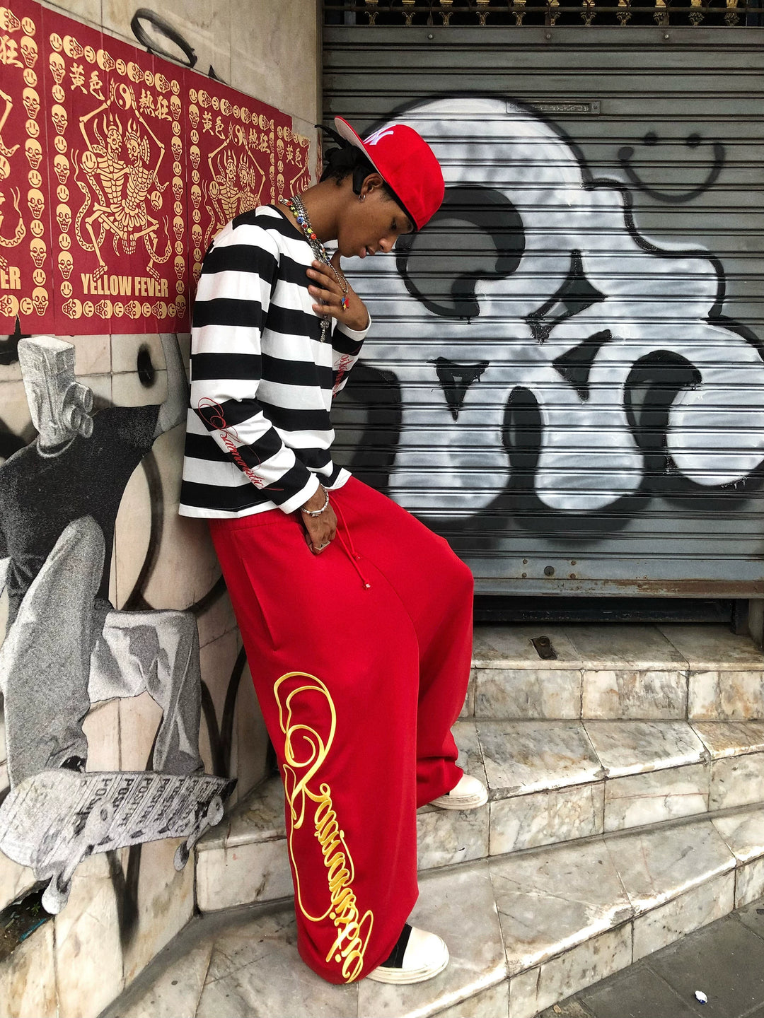 KARMANISTIC Original Embroidery Baggy Jogger Sweatpants | Face 3 Face