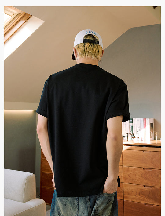 MEDM Pearl Lace Patch Embroidery Tee | Face 3 Face