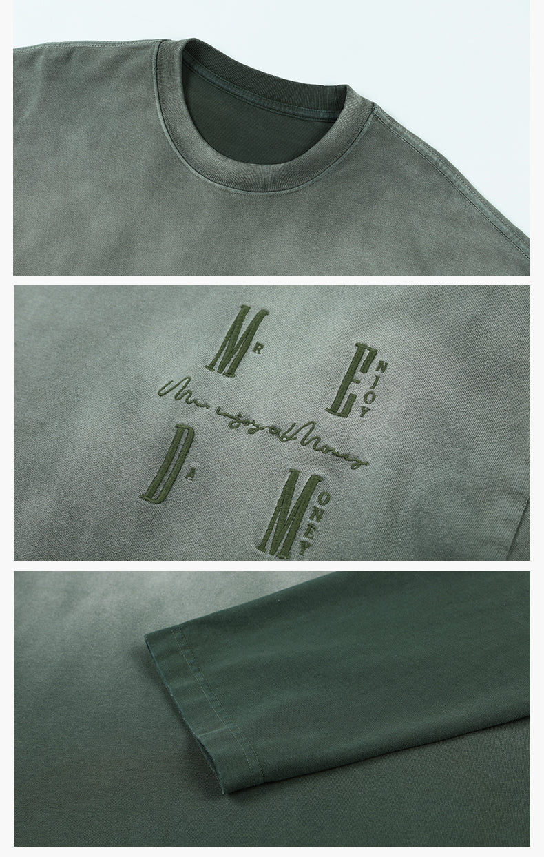 MEDM Gradient Washed Long Sleeve Tee | Face 3 Face