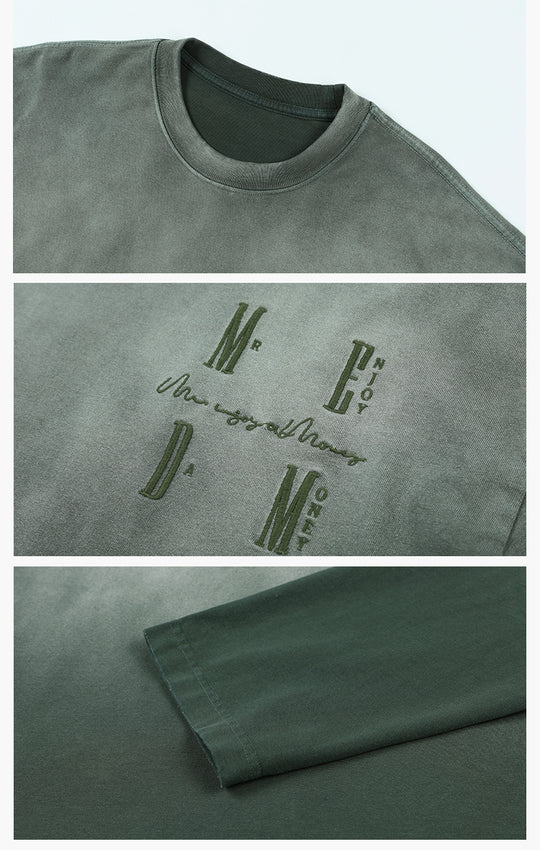 MEDM Gradient Washed Long Sleeve Tee | Face 3 Face