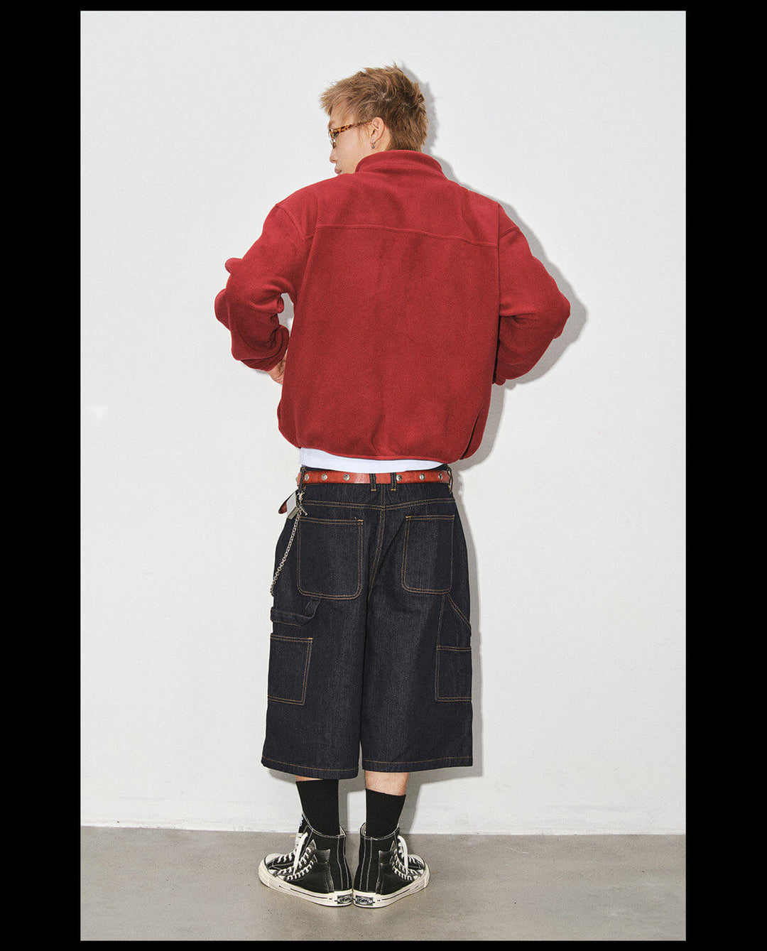 NOVACAM Burgundy Embroidered Fleece Zip Up Jacket | Face 3 Face