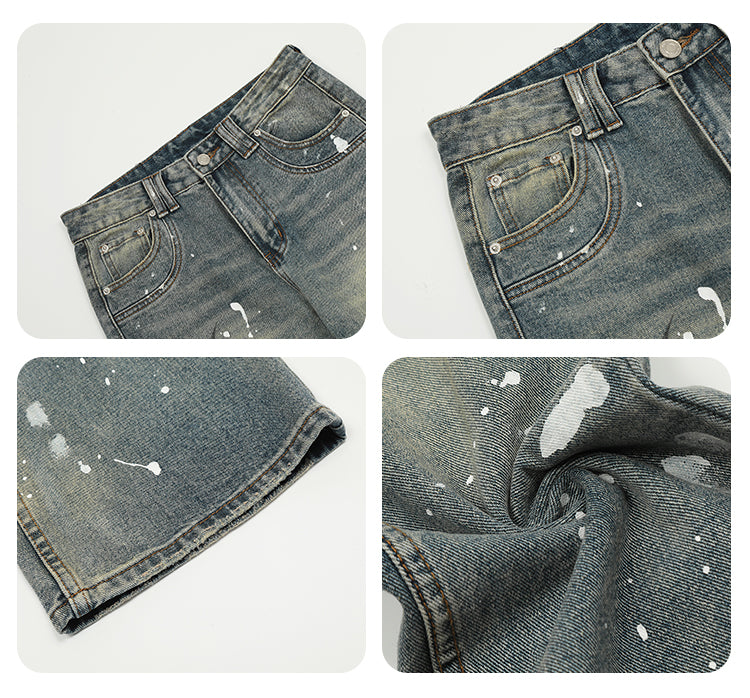 F3F Select Patch Graffiti Washed Gradient Jeans | Face 3 Face