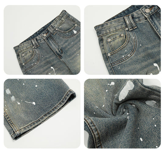 F3F Select Patch Graffiti Washed Gradient Jeans | Face 3 Face
