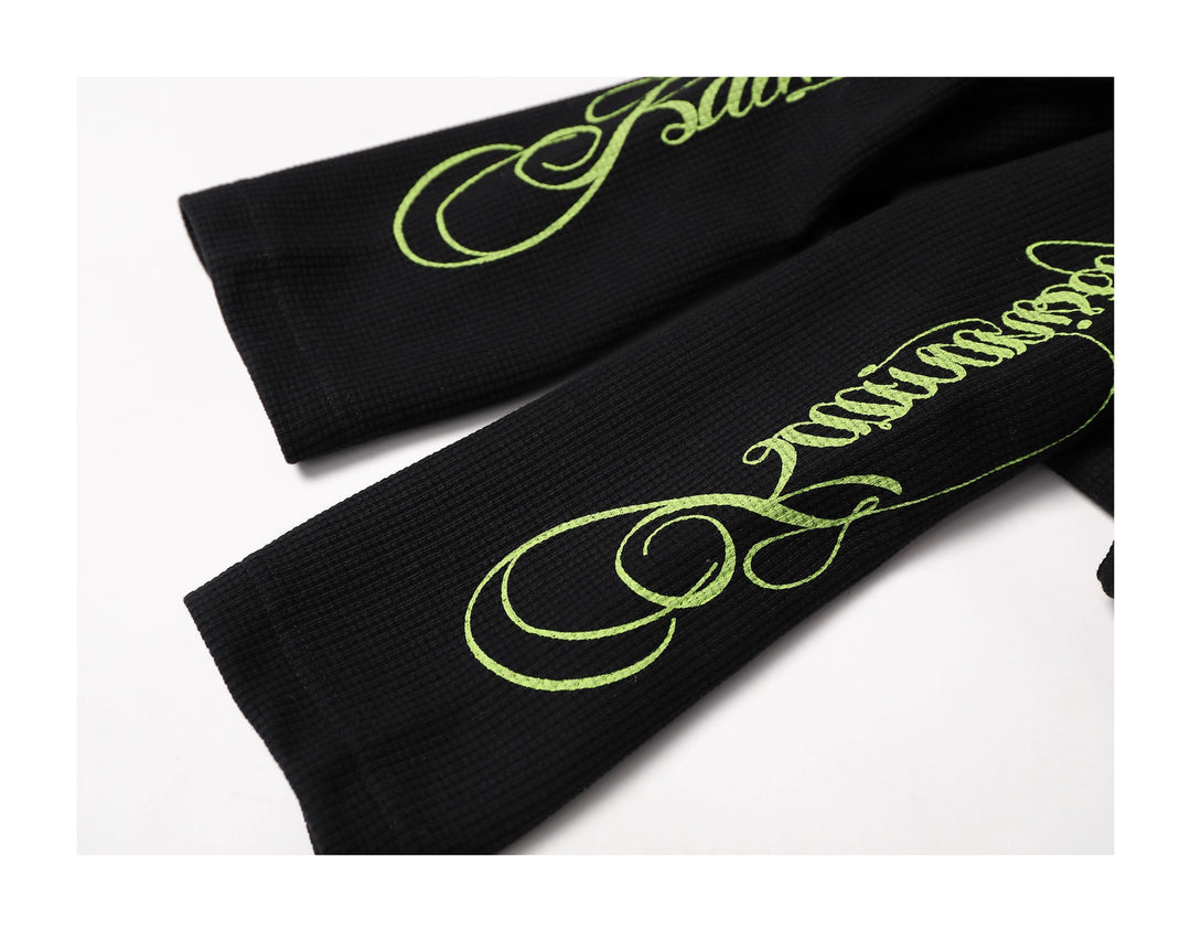 KARMANISTIC Printed Waffle Long Sleeve Tee | Face 3 Face