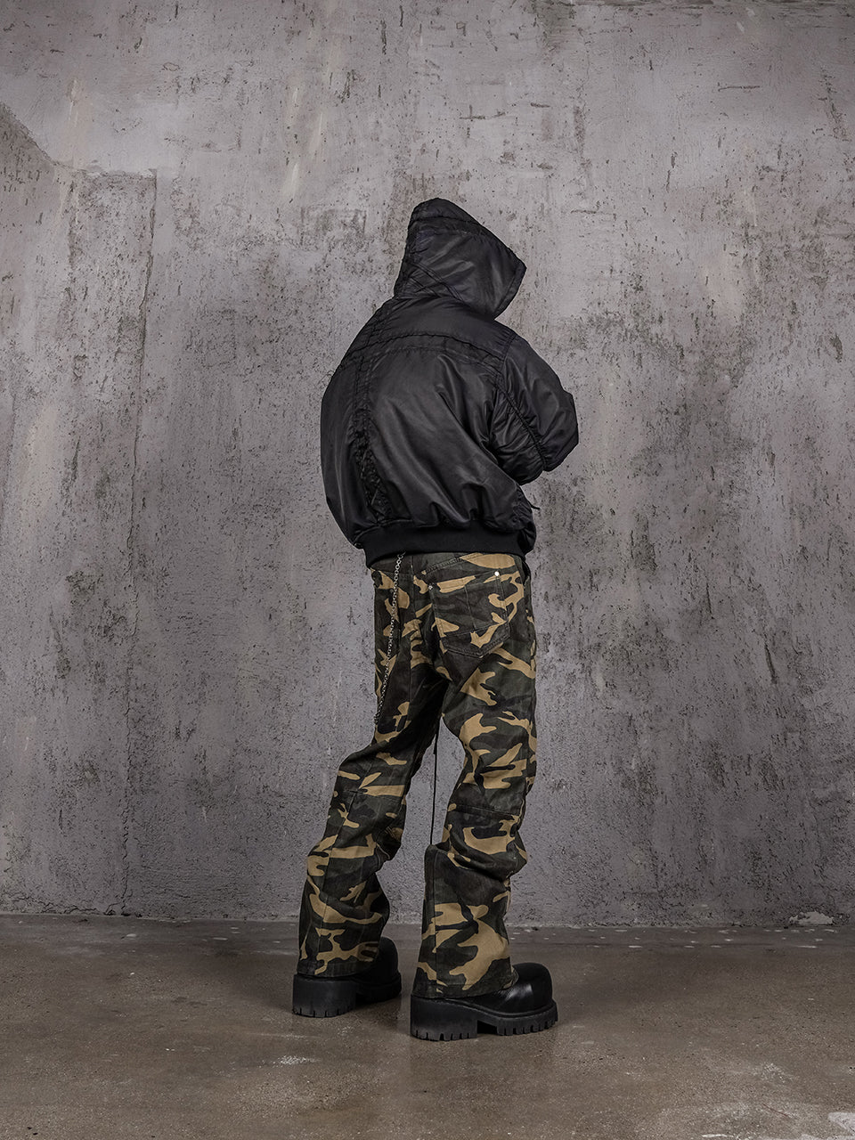 UNDERWATER Navy Bandage Deconstructed Dirty Dyed MA-1 Bomber Jacket | Face 3 Face