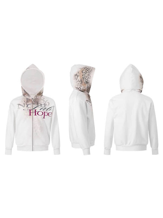 Night Lab Leopard Gradient Print Zip Up Hoodie | Face 3 Face