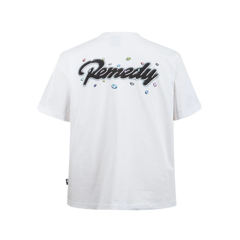 Remedy Diamond Pattern Logo Print Tee | Face 3 Face