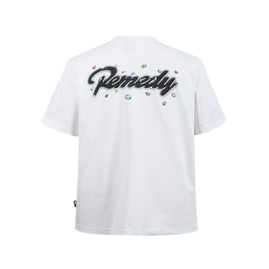 Remedy Diamond Pattern Logo Print Tee | Face 3 Face