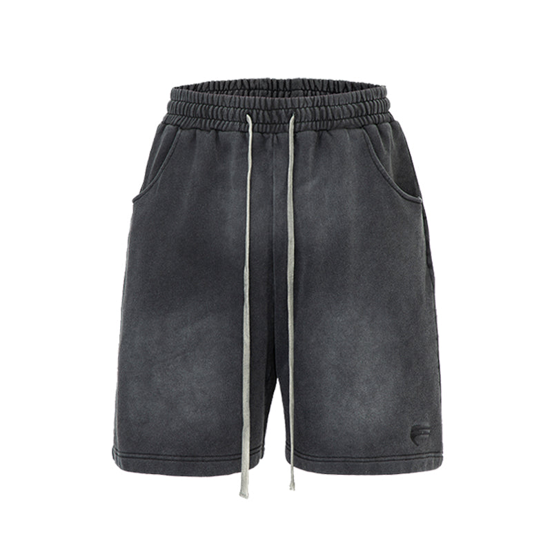 F2CE Gradient Distressed Basic Dirty Sweat Shorts