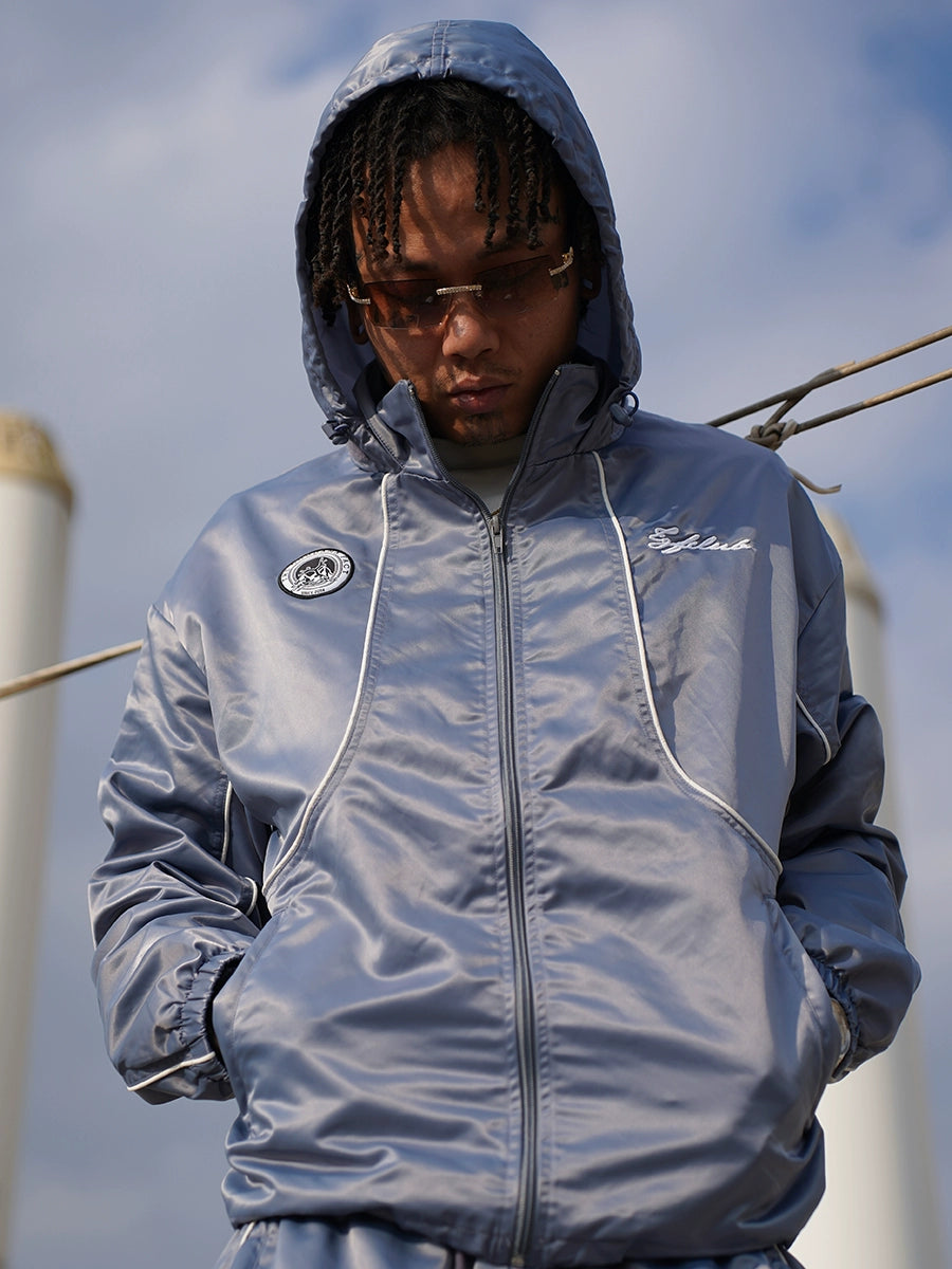 TGFCLUB Logo Patch Line Track Jacket and Track Pants | Face 3 Face