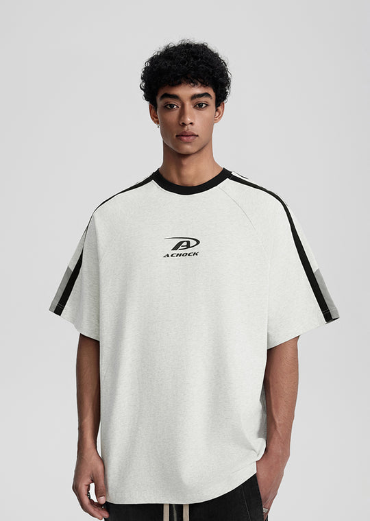 Achock Contrast Color Stitch Logo Print Tee | Face 3 Face