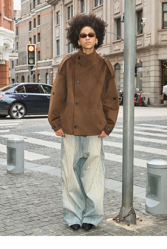 STEEPC Pure Wool Mid Length Coat | Face 3 Face