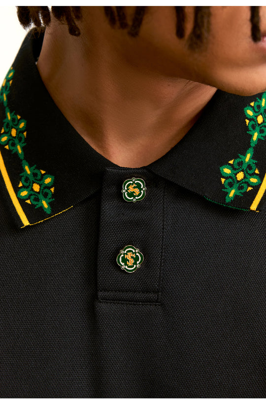 Small Town Kid Ethnic Pattern Jacquard Polo Shirt | Face 3 Face