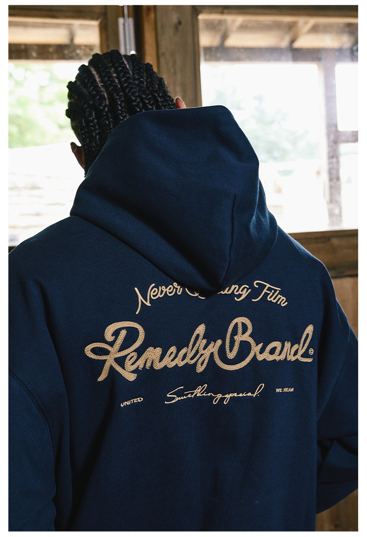 Remedy Metal Wax Seal Chain Embroidered Hoodie | Face 3 Face