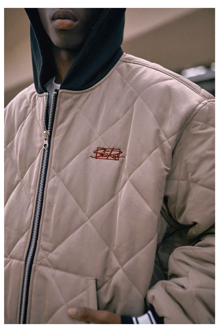 Remedy x STA STARMD Embroidered Quilted Hoodie Jacket | Face 3 Face
