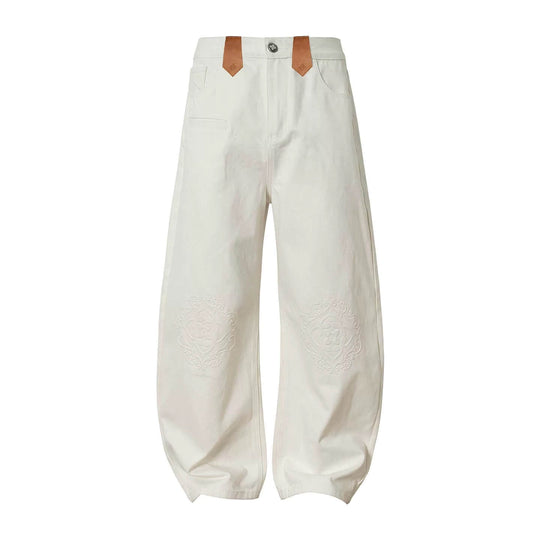 YADcrew Embossed Knee Leather Belt Loop Jeans | Face 3 Face