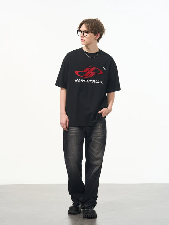 Harsh and Cruel Dynamic Embroidered Logo Tee