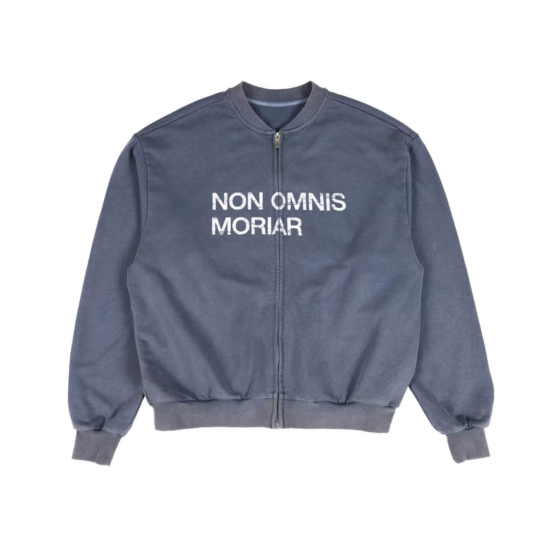 UNDERWATER Washed Distressed Vintage Print Zip Up Sweatshirt | Face 3 Face