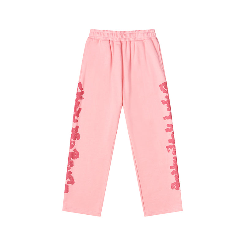 EMPTY REFERENCE Pink Distressed Logo Sweatpants