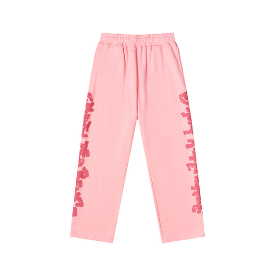 EMPTY REFERENCE Pink Distressed Logo Sweatpants