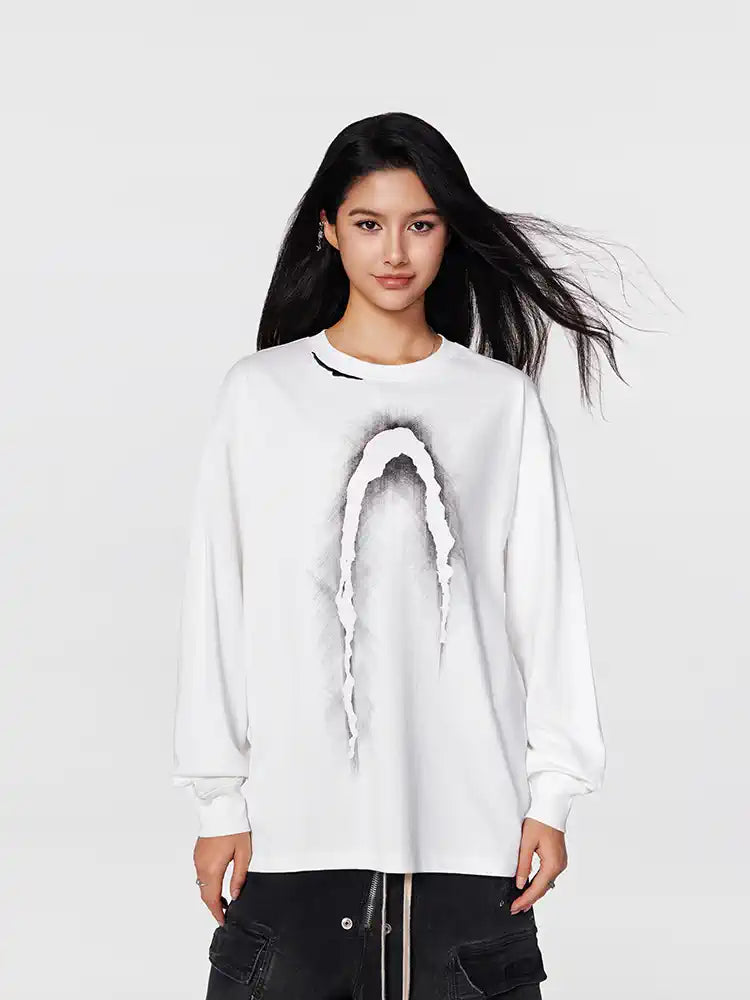 Achock Phantom Logo Print Long Sleeve Tee | Face 3 Face