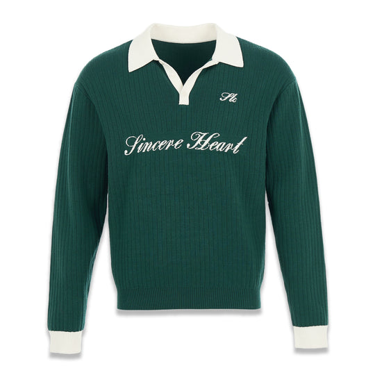 STEEPC Contrast Lapel Polo Knit Sweater | Face 3 Face