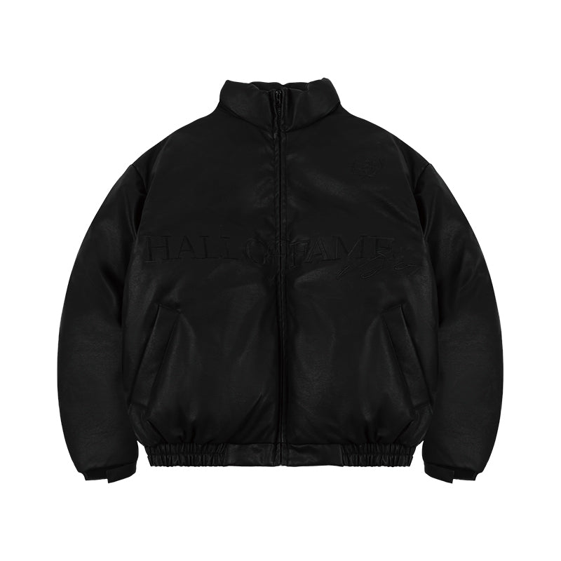 1807 3D Embroidery  Leather Down Jacket | Face 3 Face