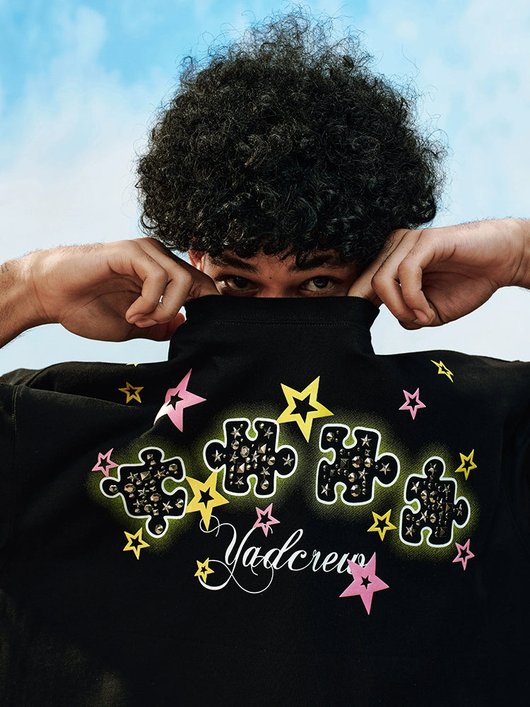 YADcrew Stud Puzzle Star Foam Print Tee | Face 3 Face