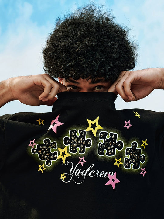 YADcrew Stud Puzzle Star Foam Print Tee | Face 3 Face