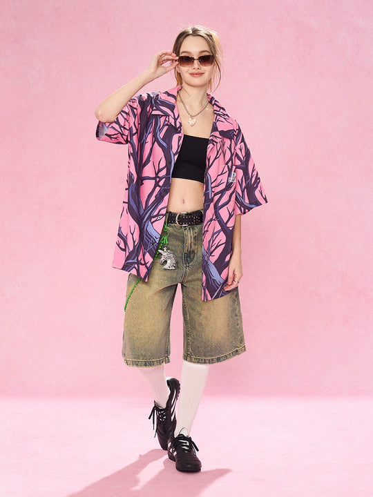 EMPTY REFERENCE Tree Branch Short Sleeve Shirt