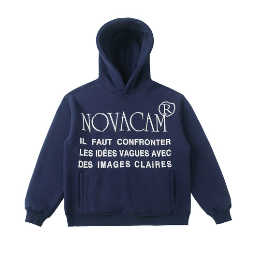 NOVACAM Slogan Puff Print Logo Hoodie | Face 3 Face