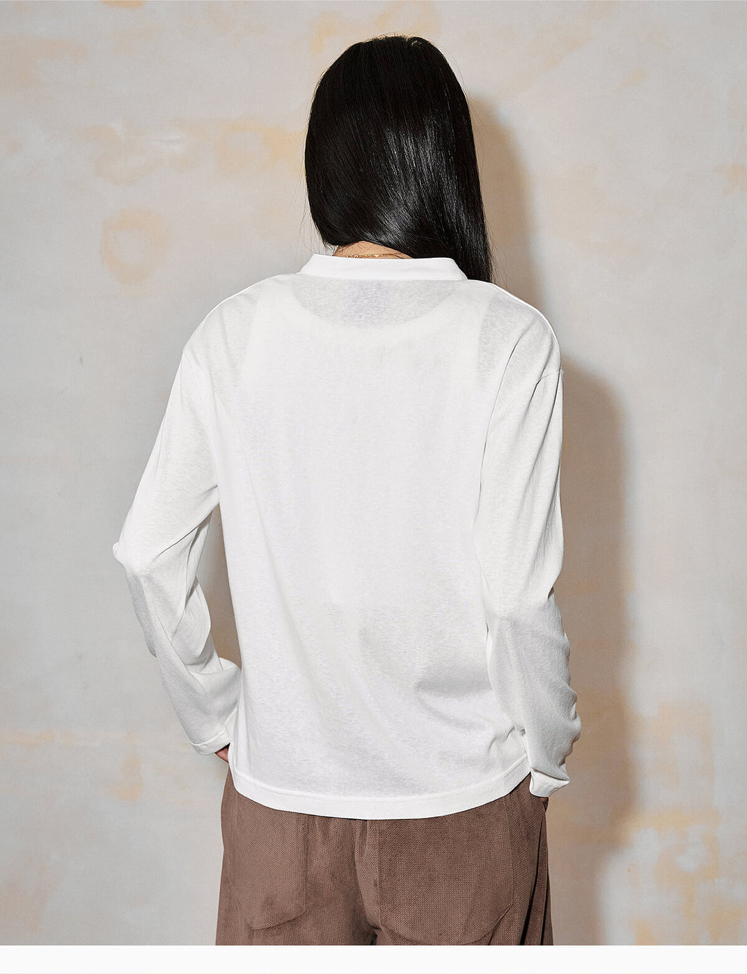 MEDM Rose Print Henley Long Sleeve Tee | Face 3 Face