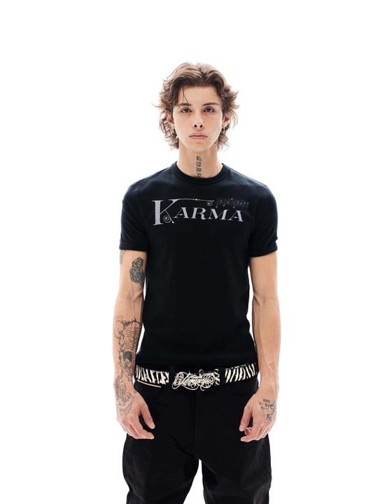KARMANISTIC Logo and Musical Note Print Short Sleeve Tee | Face 3 Face