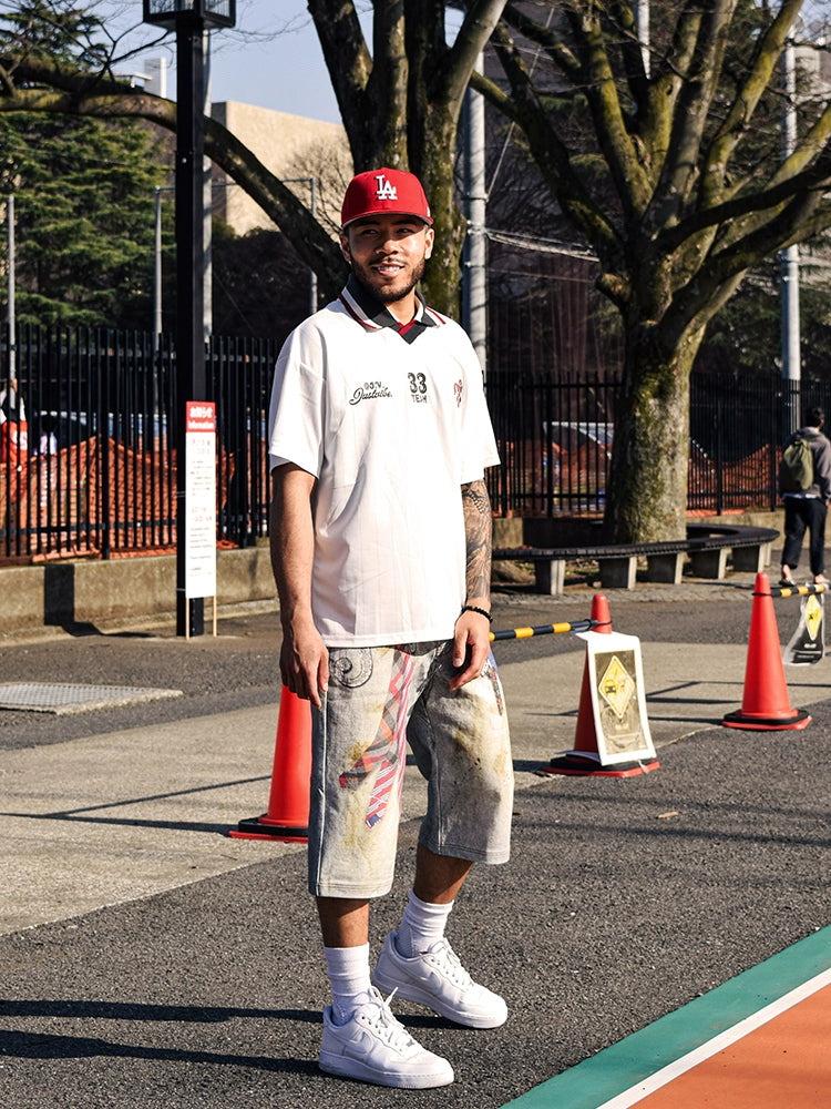 JUST VIBE Logo Soccer Jersey Polo Shirt | Face 3 Face