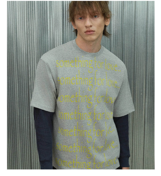 S45 All Over Slogan Print Short Sleeve Tee