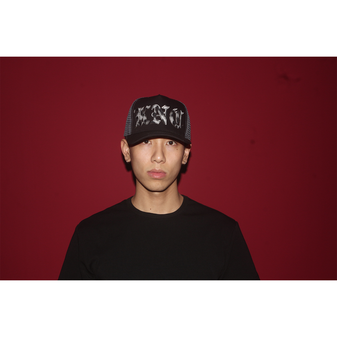 KARMANISTIC Embroidered Letters Trucker Hat | Face 3 Face