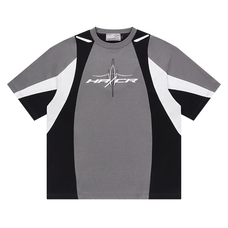 Harsh and Cruel Colorblock Racing Printed Tee