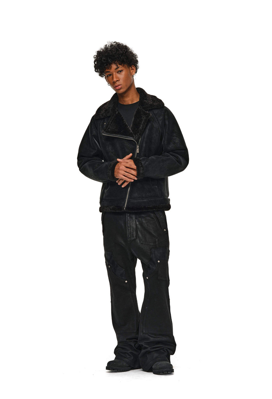 ANTIDOTE Faux Suede Double Rider Biker Jacket | Face 3 Face