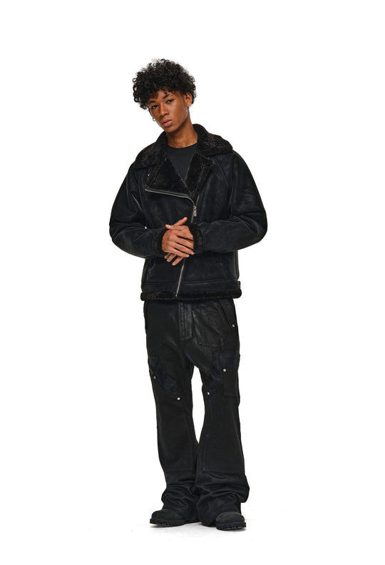 ANTIDOTE Faux Suede Double Rider Biker Jacket | Face 3 Face