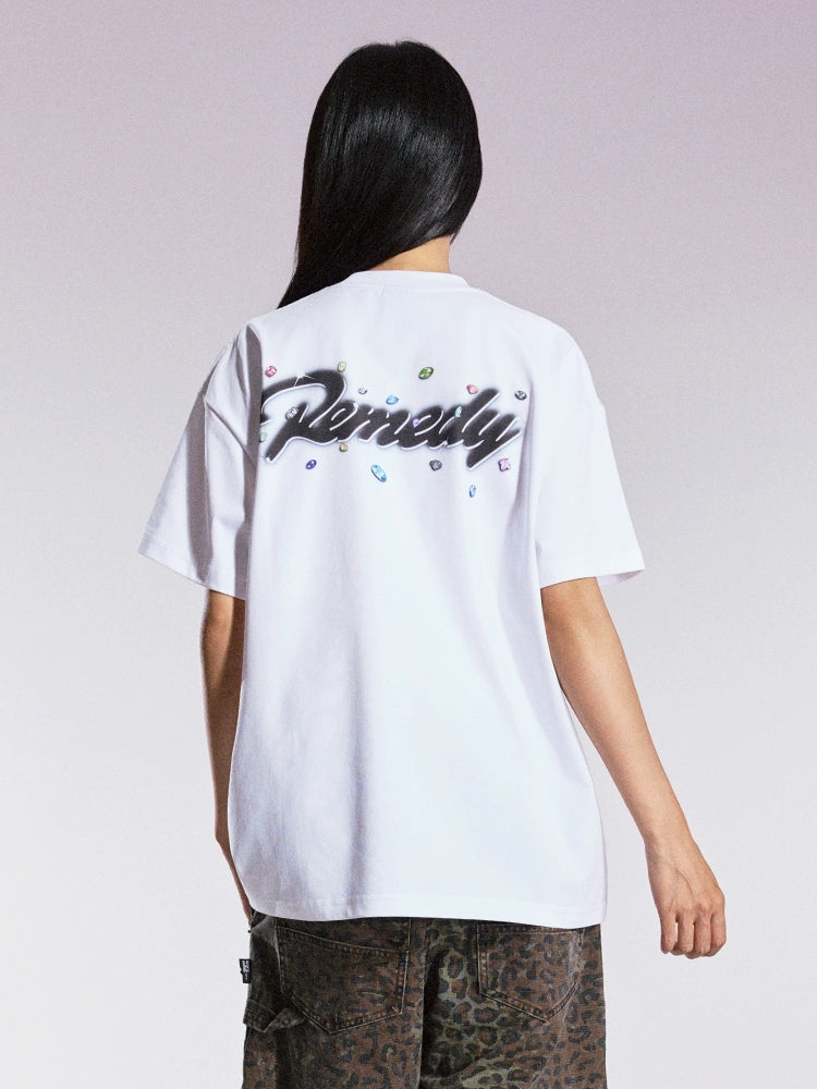 Remedy Diamond Pattern Logo Print Tee | Face 3 Face