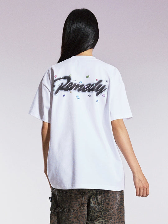 Remedy Diamond Pattern Logo Print Tee | Face 3 Face