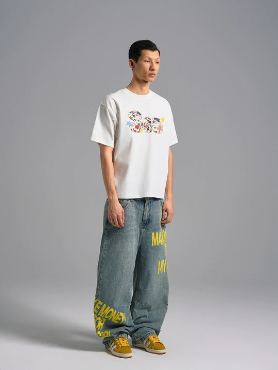 S45 Cow Print Basic Logo Tee | Face 3 Face